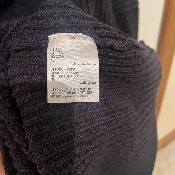 3xl international concepts men’s 3/4 zip sweater - Picture 3 of 4